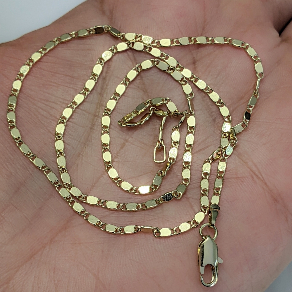 Chain 18K Gold Filled Mirror Chain 1.8mm 18 inches Will not Tarnish